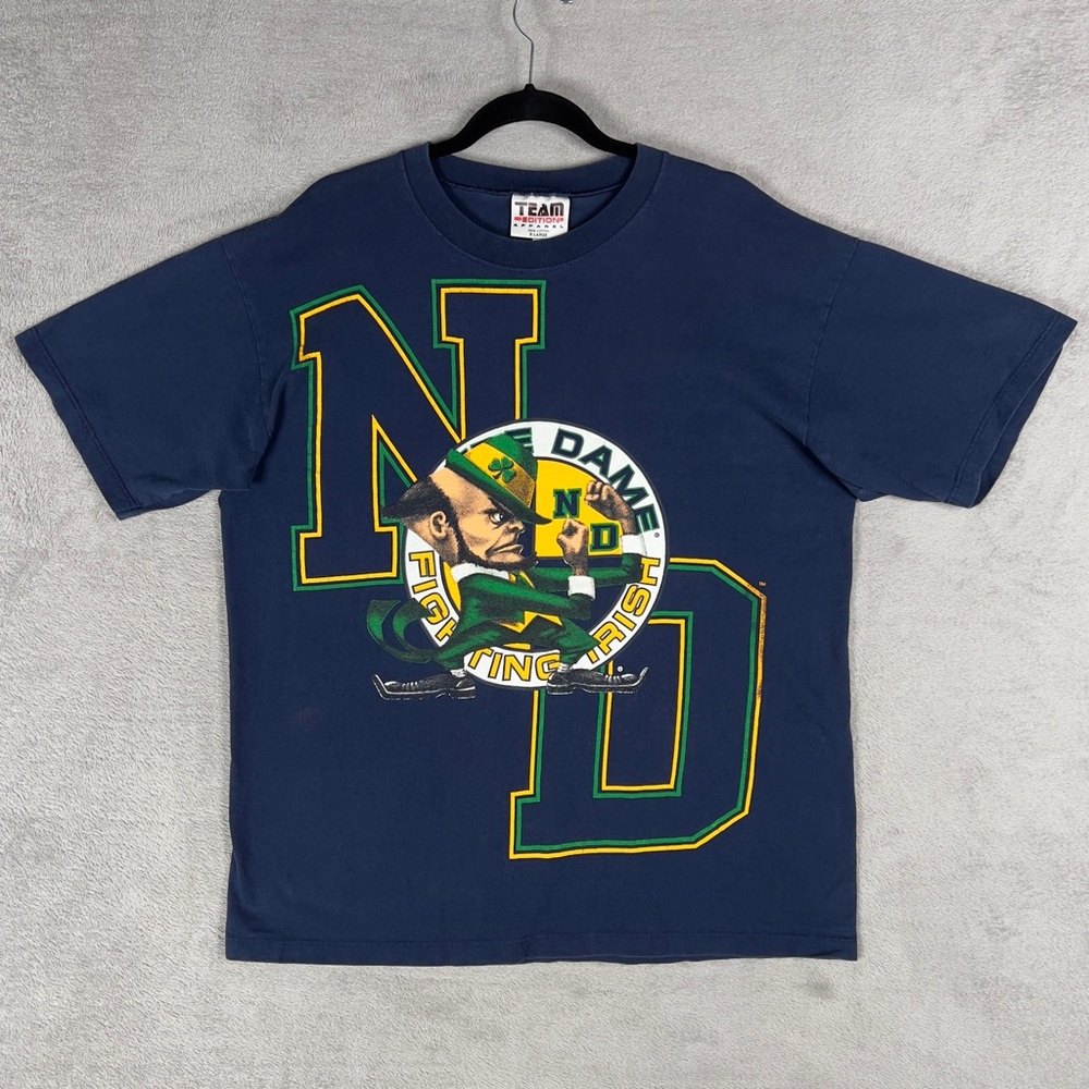Notre Dame Fighting Irish Vintage T Shirt Men's XL Team Edition 90's‎ Sports